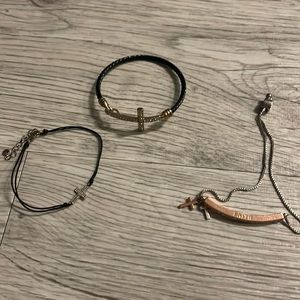 3 cross bracelets
